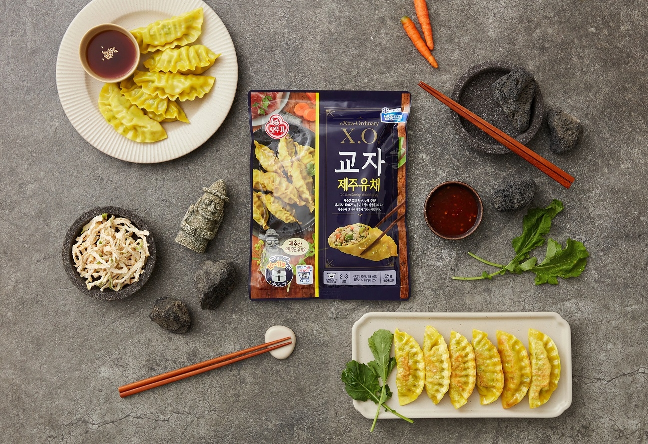 오뚜기 X.O. 교자 제주유채 연출컷./ 사진제공 = 오뚜기