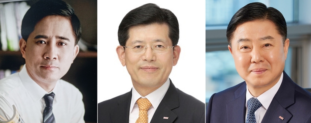 (왼쪽부터) 김윤모 노틱인베스트먼트 부회장, 빈대인 전 부산은행장, 안감찬 부산은행장. / 사진=본사DB