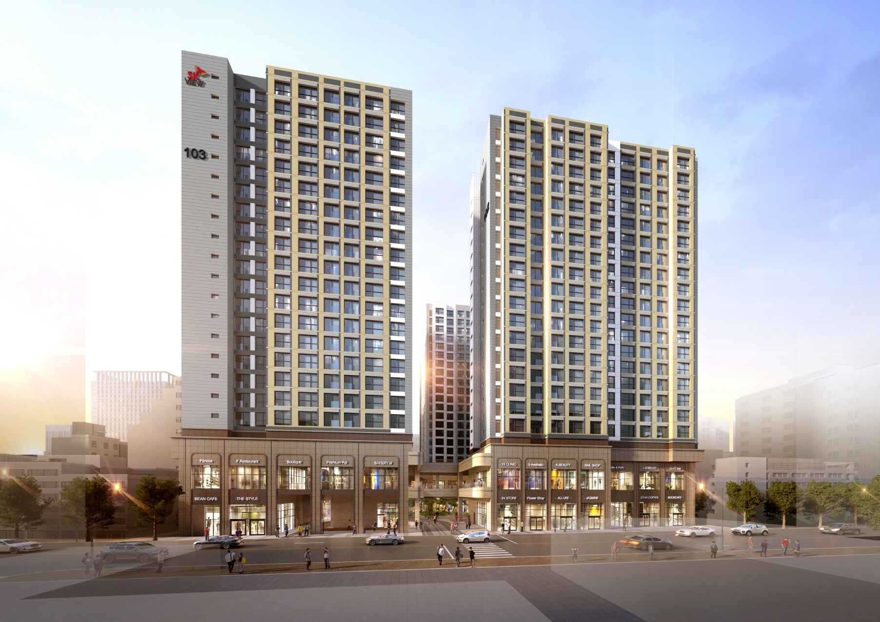 강동역 SK 리더스뷰 투시도