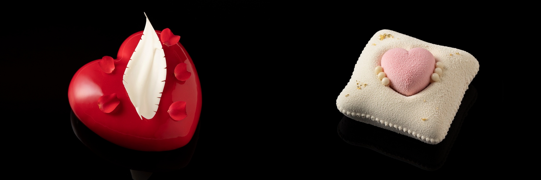 시그니엘 서울 밸런타인 천사의 깃털(왼쪽), 시그니엘 서울_밸런타윈 필로우(오른쪽)./ 사진제공 = 호텔롯데