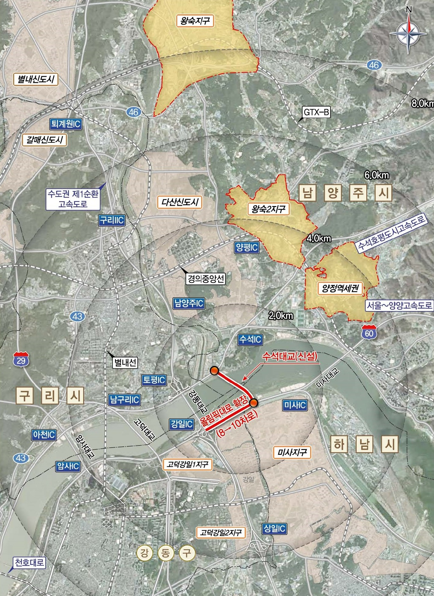 광역교통개선대책 위치도./사진제공=LH