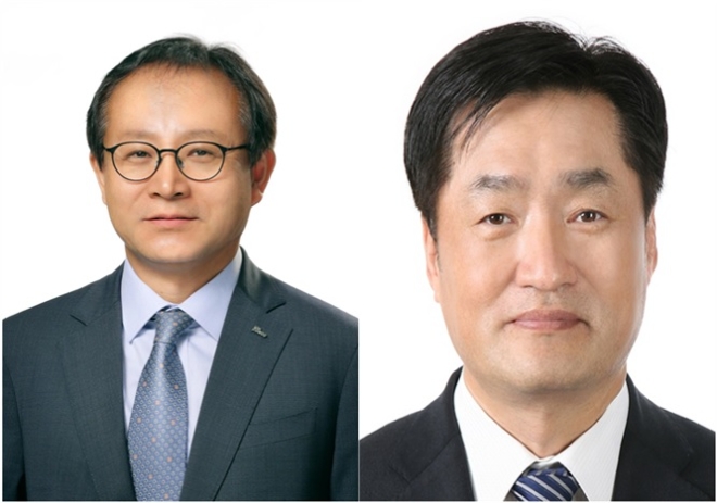 포스코홀딩스 신임 사내이사로 추천된 정기섭 포스코홀딩스 경영전략팀장(사진 왼쪽)과 김지용 미래기술연구원장(사진 오른쪽).