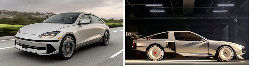 현대차 아이오닉6(왼쪽)과 N 비전 74.