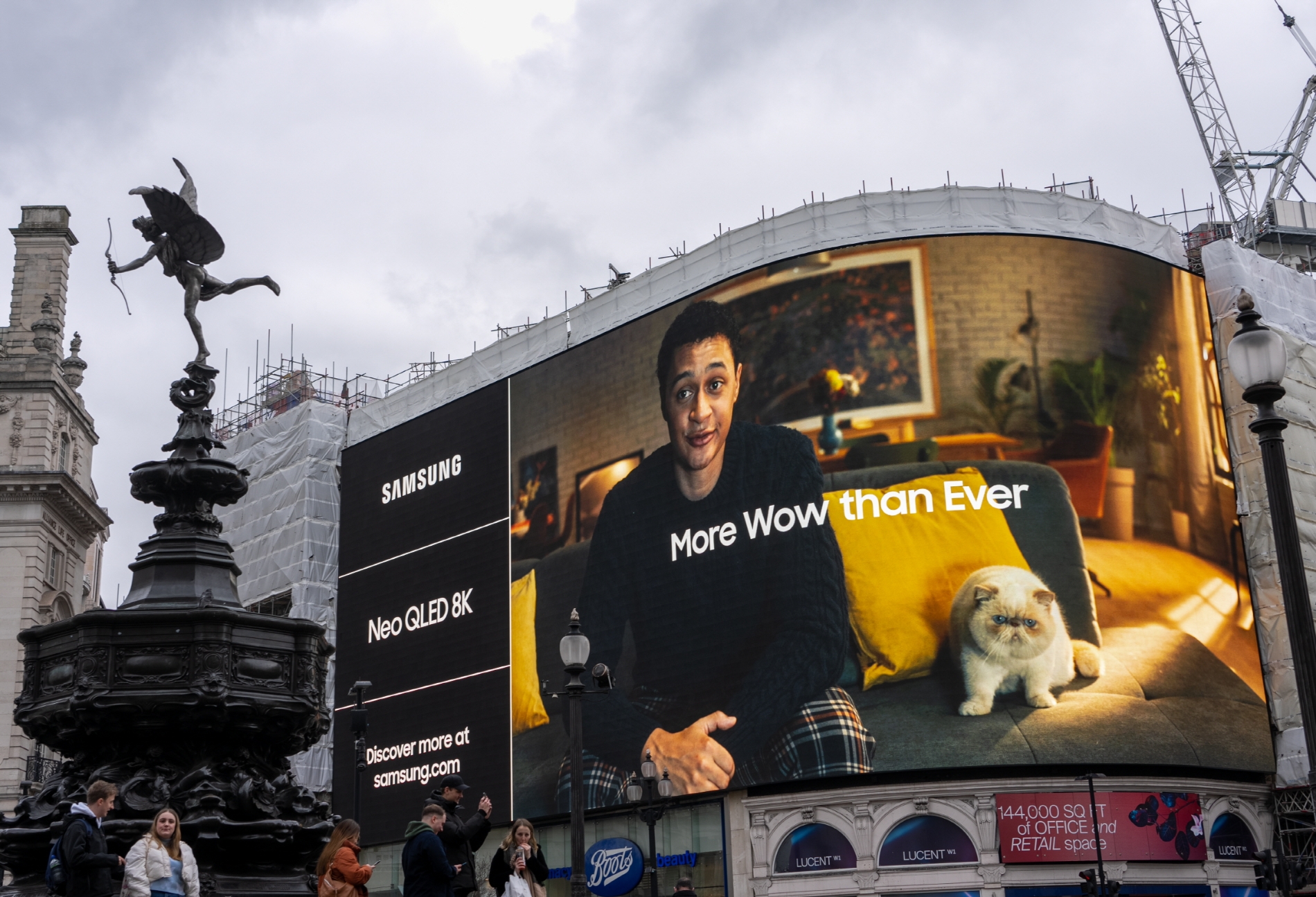 삼성전자가 지난 2일(현지시간)부터 영국 런던 피카딜리 광장(Piccadilly Circus)에 대형 옥외광고를 진행했다. 사진=삼성전자
