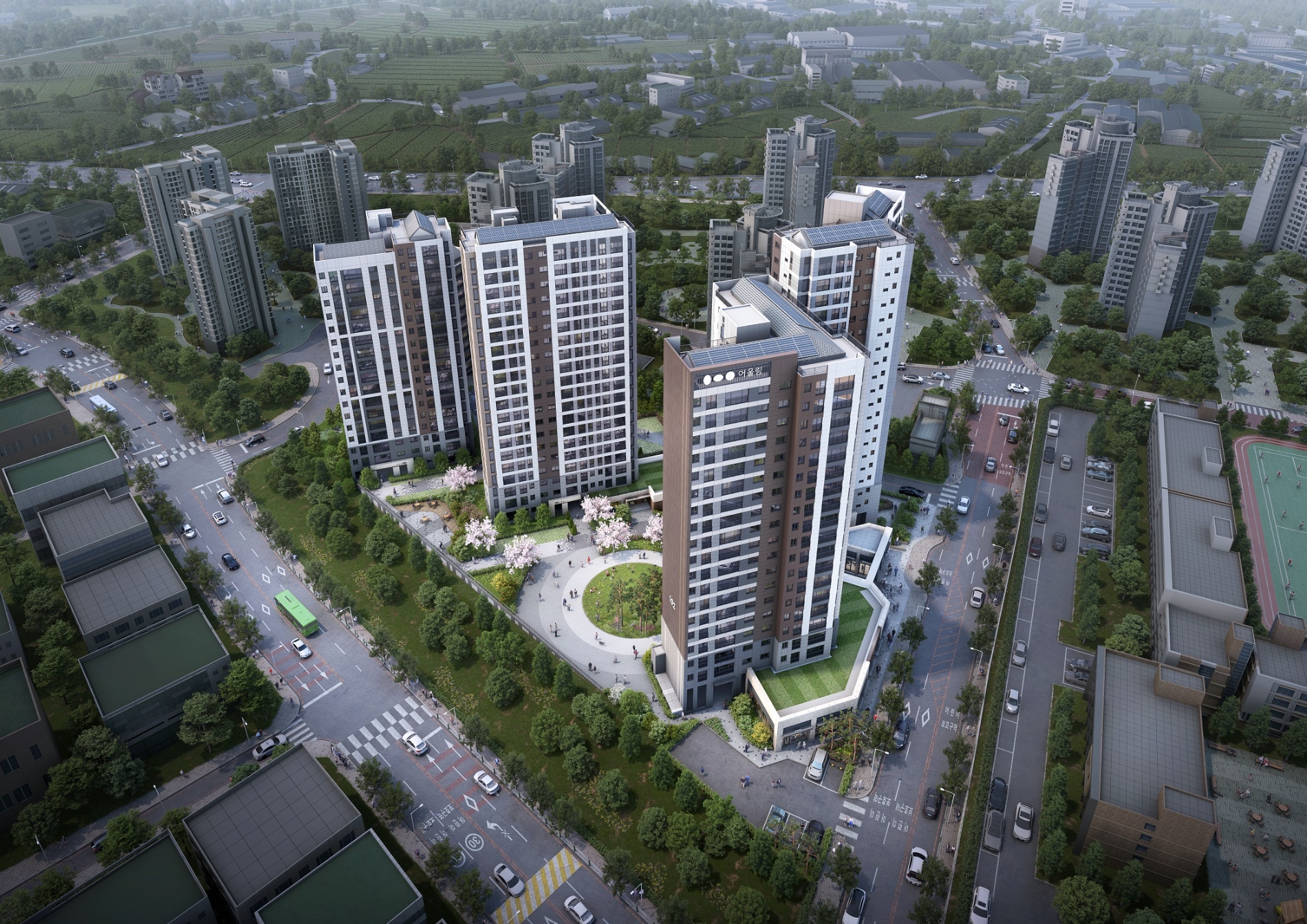 왕길역 금호어울림 에듀그린 단지조감도