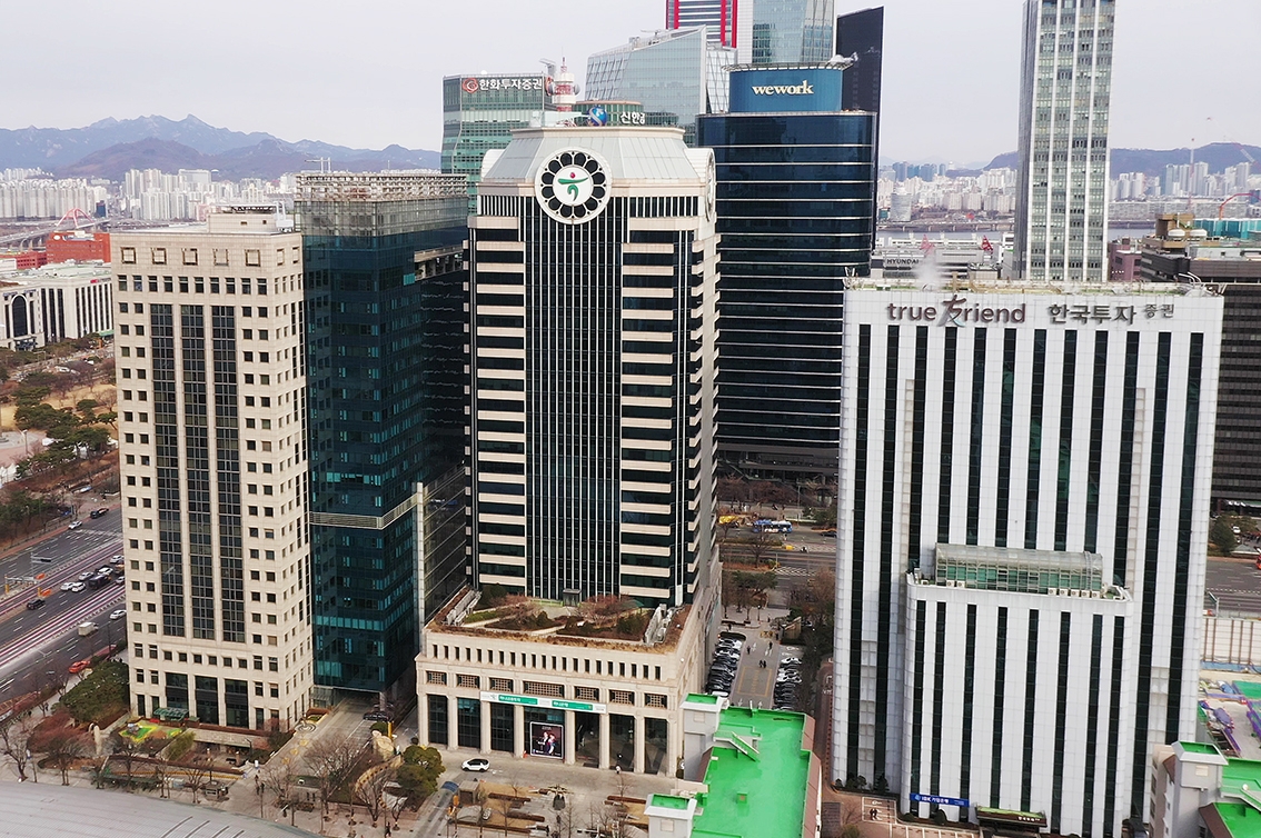 코람코더원리츠 자산 '하나금융투자' 빌딩 전경