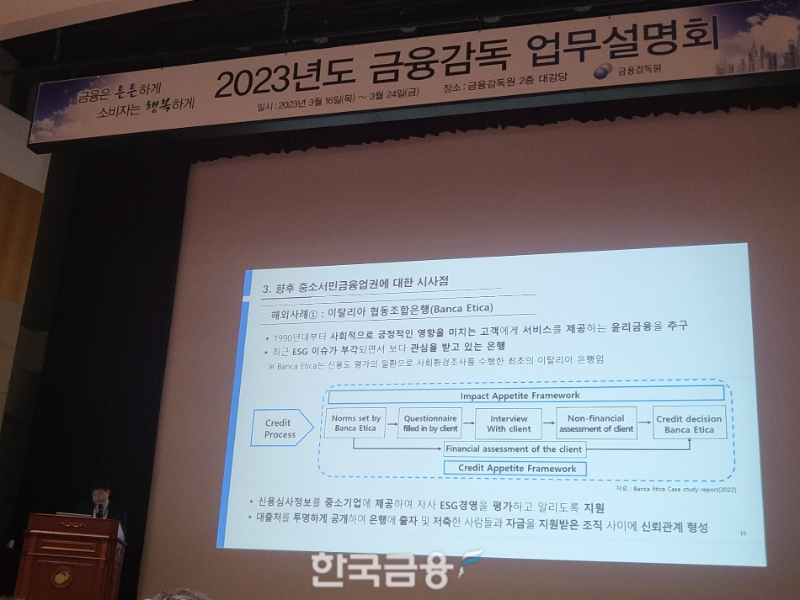 금융감독원이 20일 오후 3시 '2023년 중소서민금융 부문 금융감독 업무설명회'를 개최했다. /사진=신혜주 기자