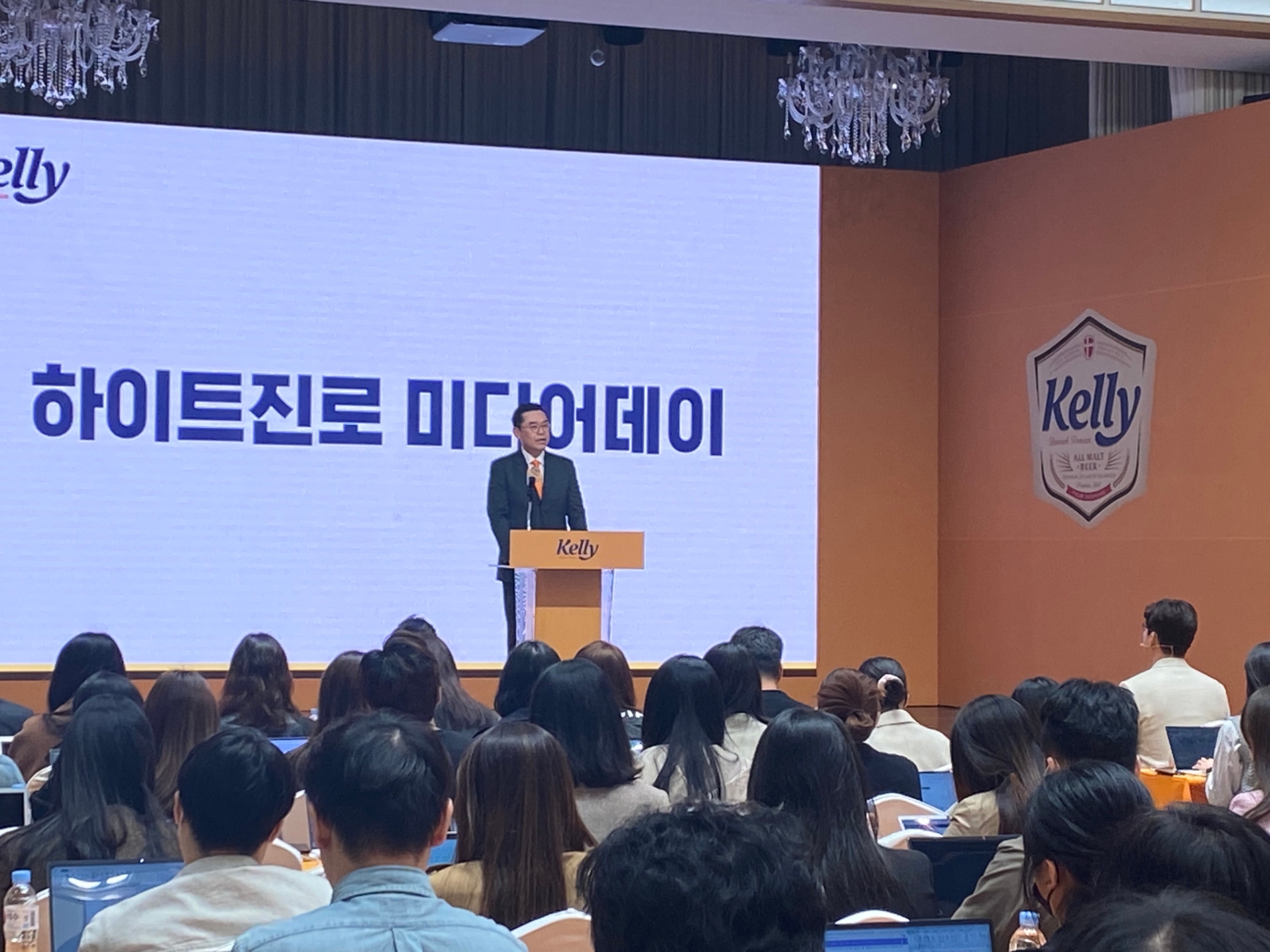 김인규 하이트진로 대표가 30일 열린 미디어데이에서 발언하고 있다./ 사진촬영 = 홍지인 기자