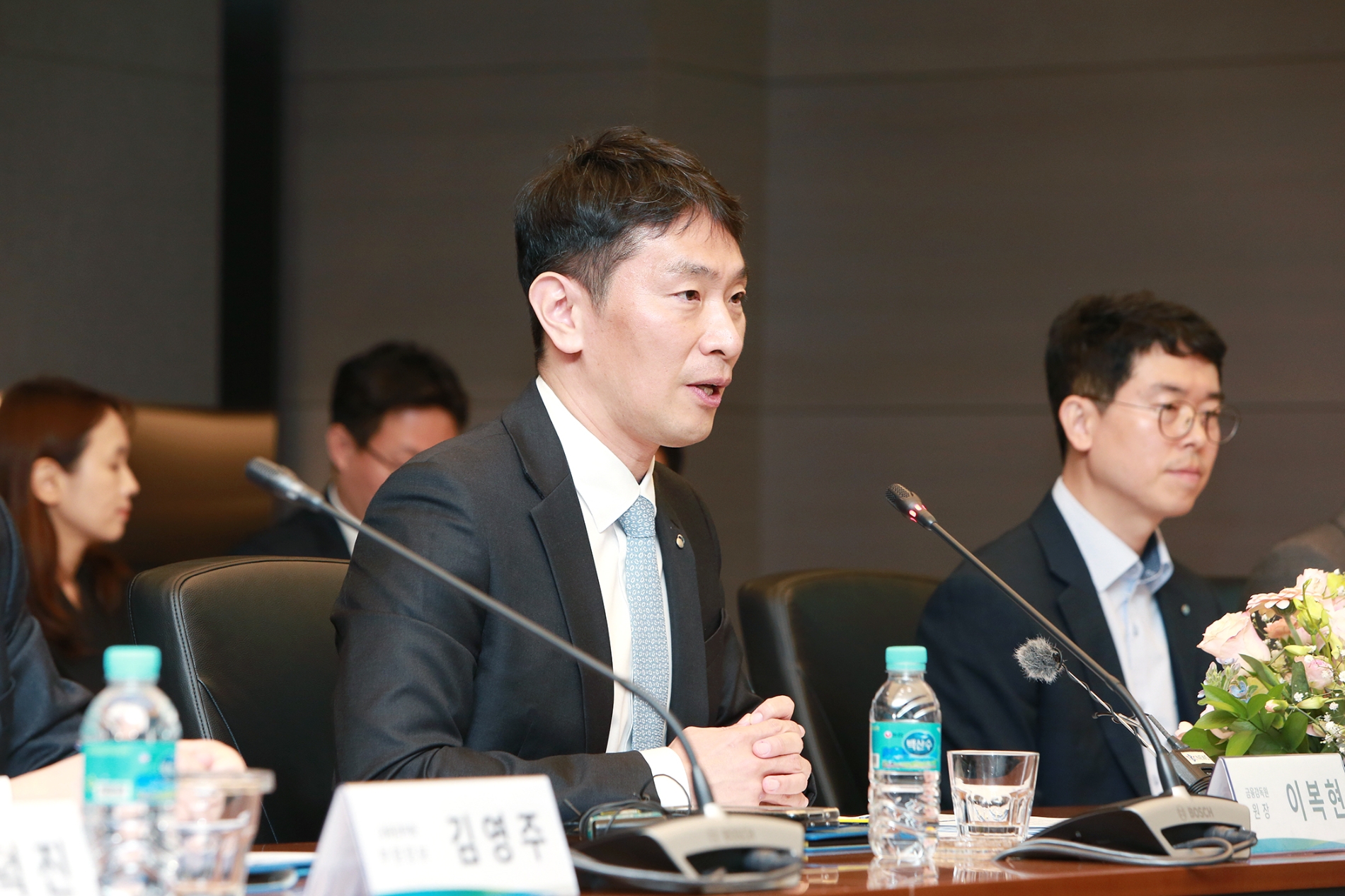 이복현 금융감독원장은 3일 DGB대구은행 본점 방문과 함께 DGB금융지주의 지배구조 선진화 금융포럼에 참석했다. / 사진제공= 금융감독원(2023.04.03)