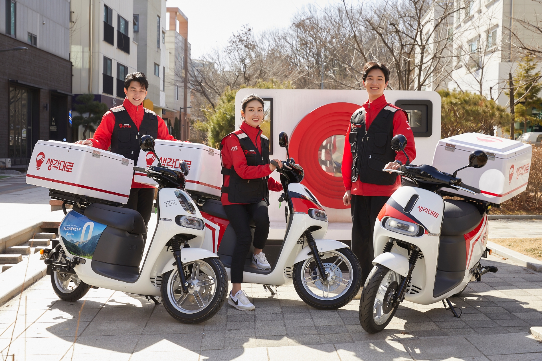 생각대로의 부산사상구점이 라이더 전용 쉼터를 설립한다. /사진=로지올