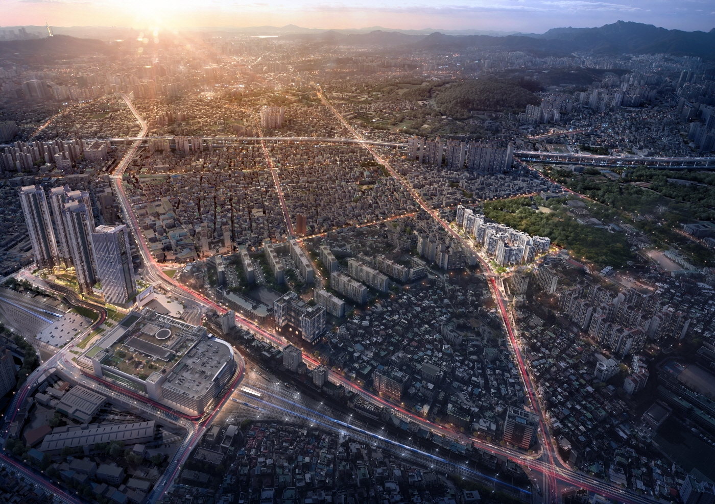 청량리7구역 롯데캐슬 광역조감도