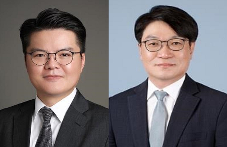 디지털 자산 거래소 공동협의체 ‘DAXA’(Digital Asset eXcahnge Alliance·의장 두나무 대표 이석우)가 2023년 4월 25일 추가 위촉한 신규 자문 위원 ‘김시목 법무법인(유) 율촌 변호사’(왼쪽)와 ‘이민섭 김‧장 법률사무소 자금세탁 방지팀장’./사진=DAXA