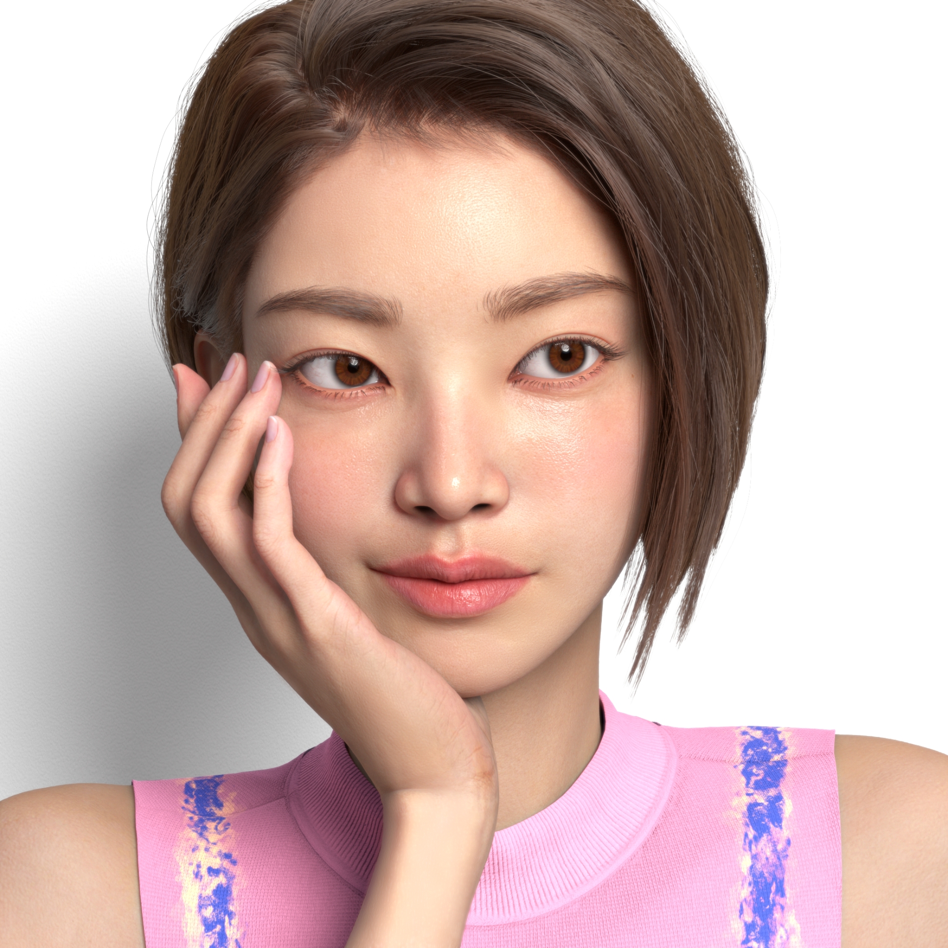 슈퍼랩스가 구현한 뷰티 브랜드 어뮤즈의 엠버서더 '아마라' / 사진제공=스노우