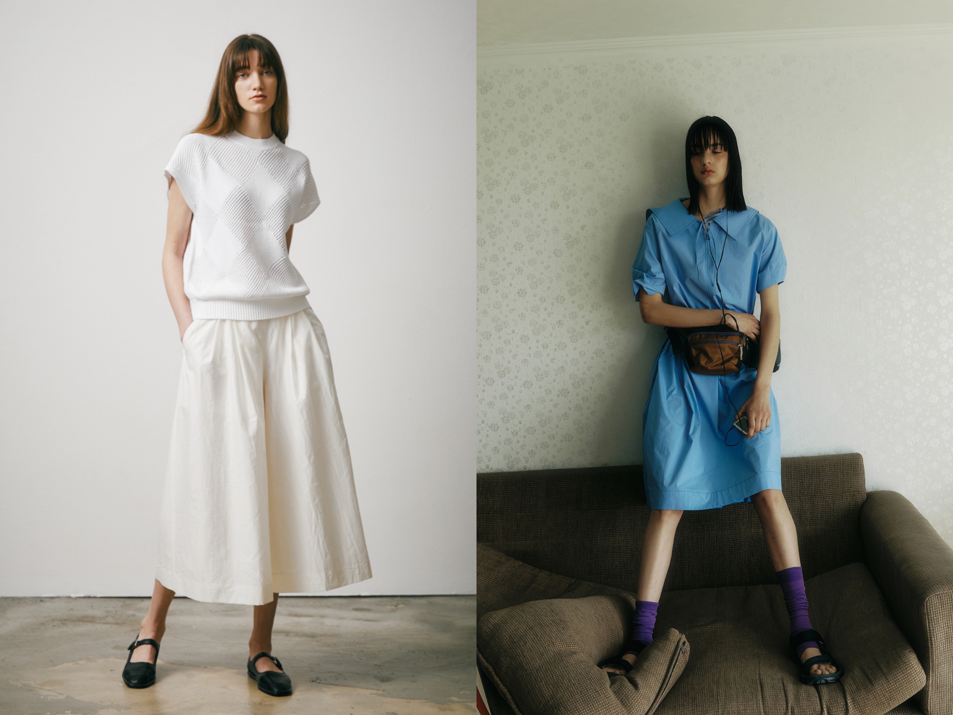 델라라나 실크 코튼 팬츠, 톰보이 원피스./ 사진 = 신세계인터내셔날