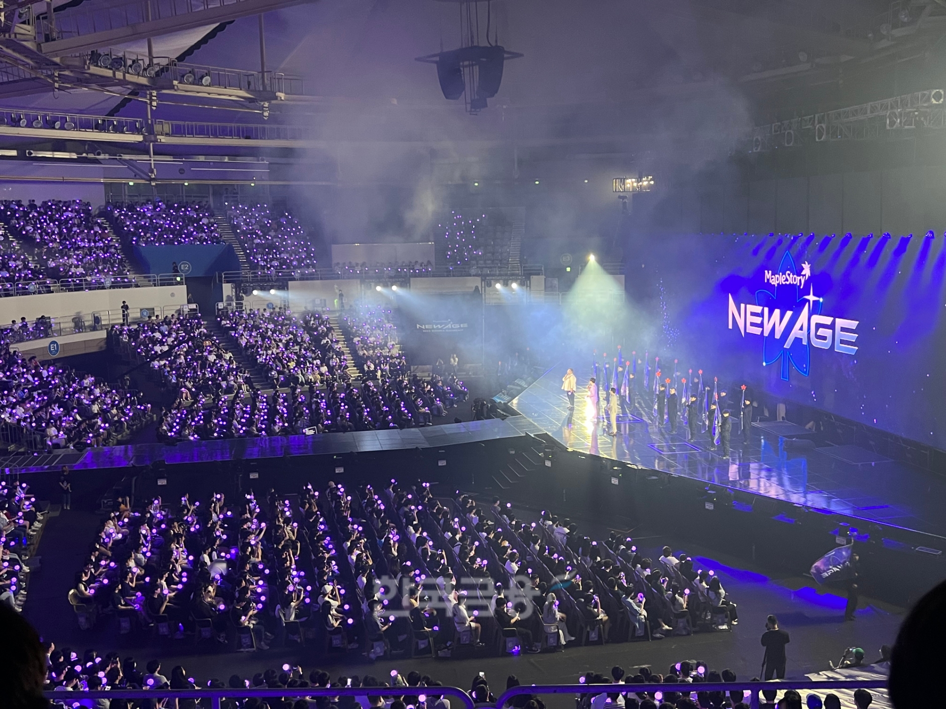 넥슨이 온라인게임 메이플스토리의 서비스 20주년을 맞아 여름 쇼케이스를 개최했다. 쇼케이스 내부 전경. / 사진=이주은 기자