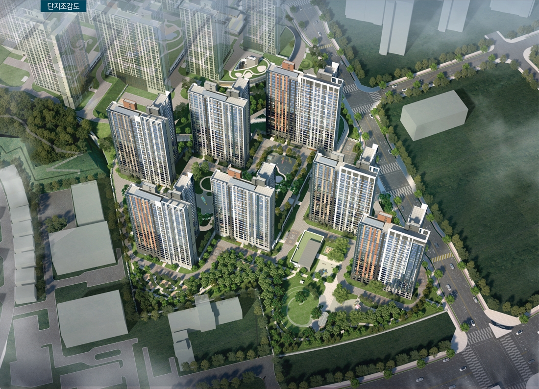 안단테 브랜드가 적용돼 공급 예정인 '인천검단 AA13-1블록' 아파트 단지조감도
