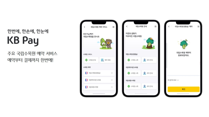 KB국민카드가 행정안전부 디지털서비스 개방 선도서비스에 참여해 주요 국립수목원을 KB 페이(Pay)를 통해 예약할 수 있는 'KB페이 수목원 예약서비스'를 출시했다. 2023.06.27 /사진제공=KB국민카드