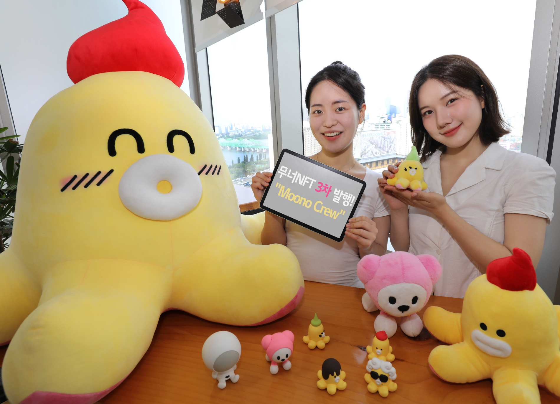 LG유플러스가 대표 캐릭터 무너, 홀맨, 아지로 만든 '무너크루NFT'를 발행한다. 사진 제공=LG유플러스