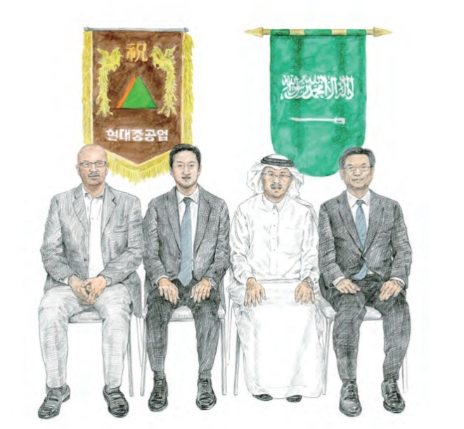 정기선 HD현대 사장은 현대중공업지주 기획본부장(상무) 재직시절인 2015년부터 아람코과의 협력을 주도하며 기술 라이센스 계약을 이끌어냈다. /사진제공=HD현대그룹 50년사.