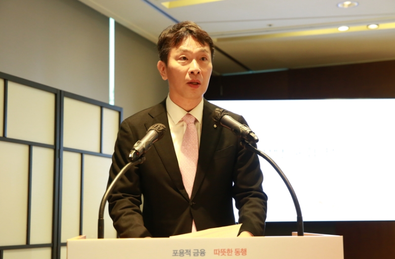 이복현 금융감독원장이 13일 상생금융 확산 및 취약계층 지원을 위한 보험회사 현장 방문에서 발언하고 있다. / 사진제공= 금융감독원(2023.07.13)