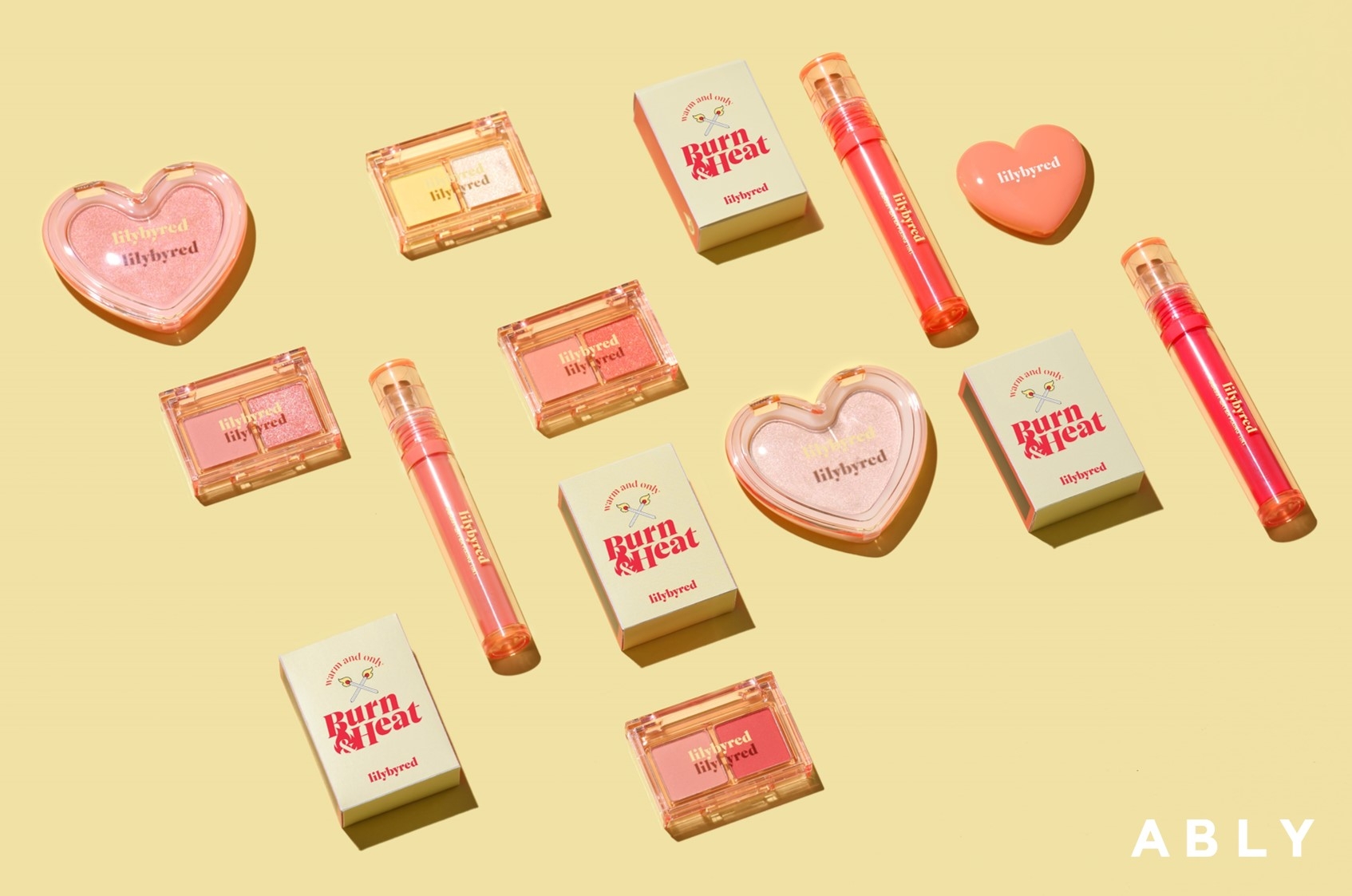 에이블리는 색조 전문 브랜드 릴리바이레드와 손잡고 웜톤 맞춤 '번앤힛 컬렉션'을 단독 선론칭한다. /사진제공=에이블리