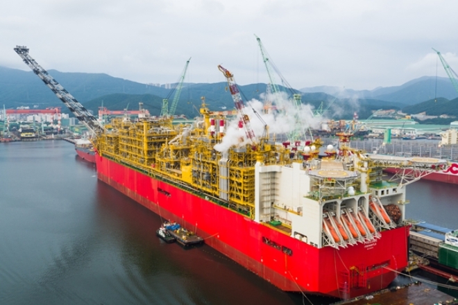 삼성중공업은 지난 1월 말레이시아에서 15억 달러 규모 FLNG를 수주했다. /사진제공=삼성중공업.