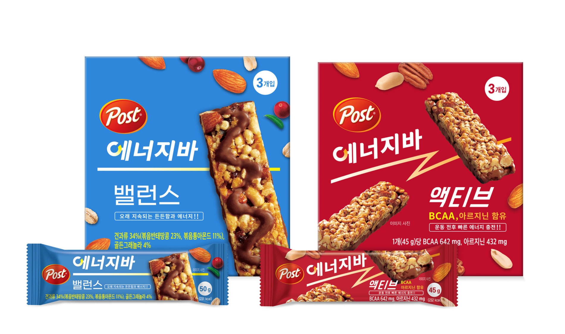 신제품 포스트 에너지바 2종 출시./ 사진 = 동서식품