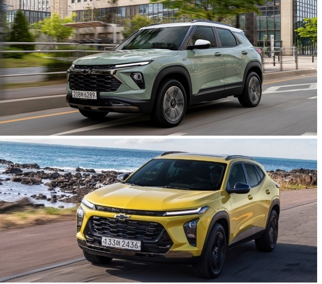 쉐보레 트레일블레이저(위)와 트랙스 크로스오버.