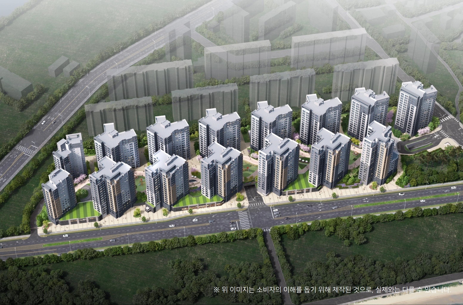 강릉 오션시티 아이파크 단지조감도