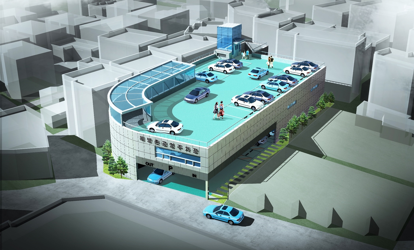 해방촌 공영주차장 복층화 조감도./사진제공=용산구