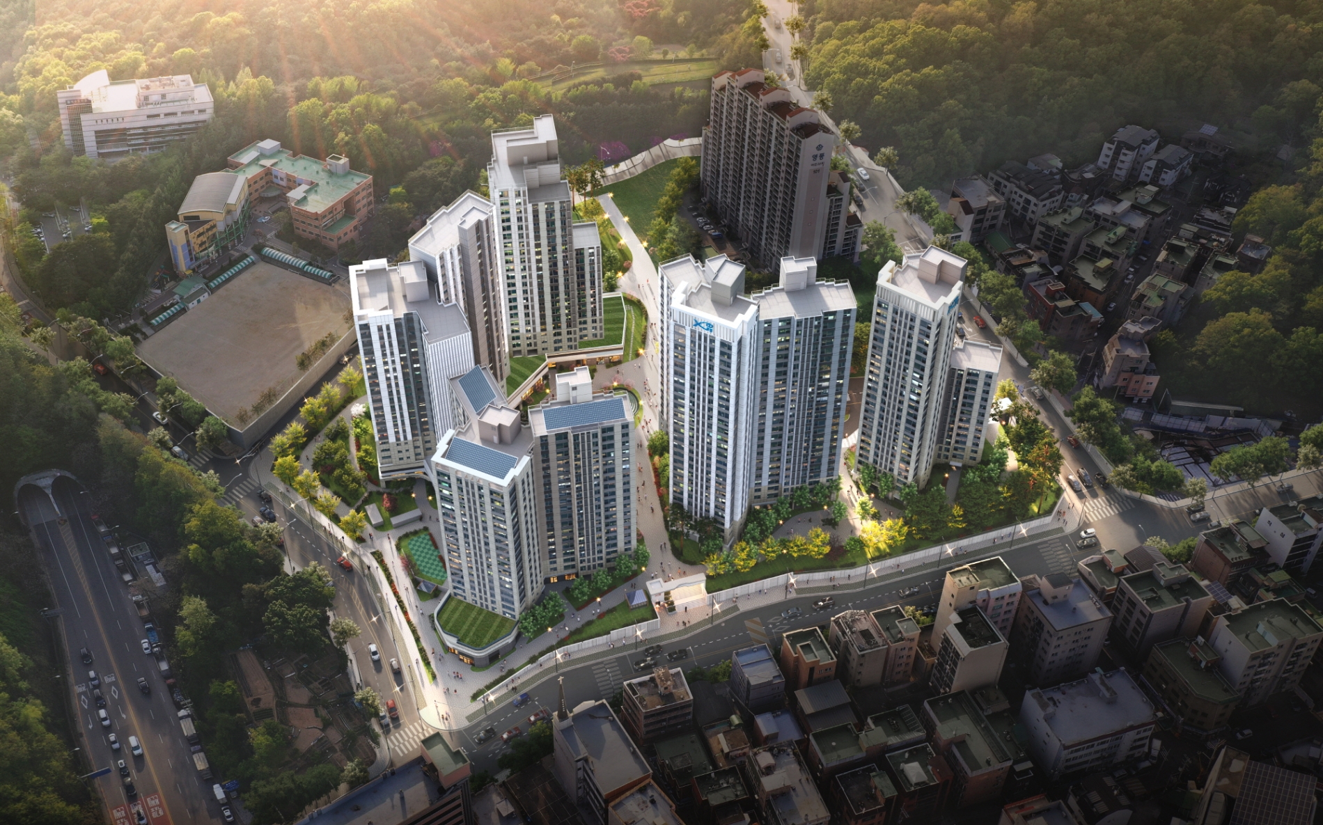 안양 자이 더 포레스트 조감도./사진제공=효성중공업