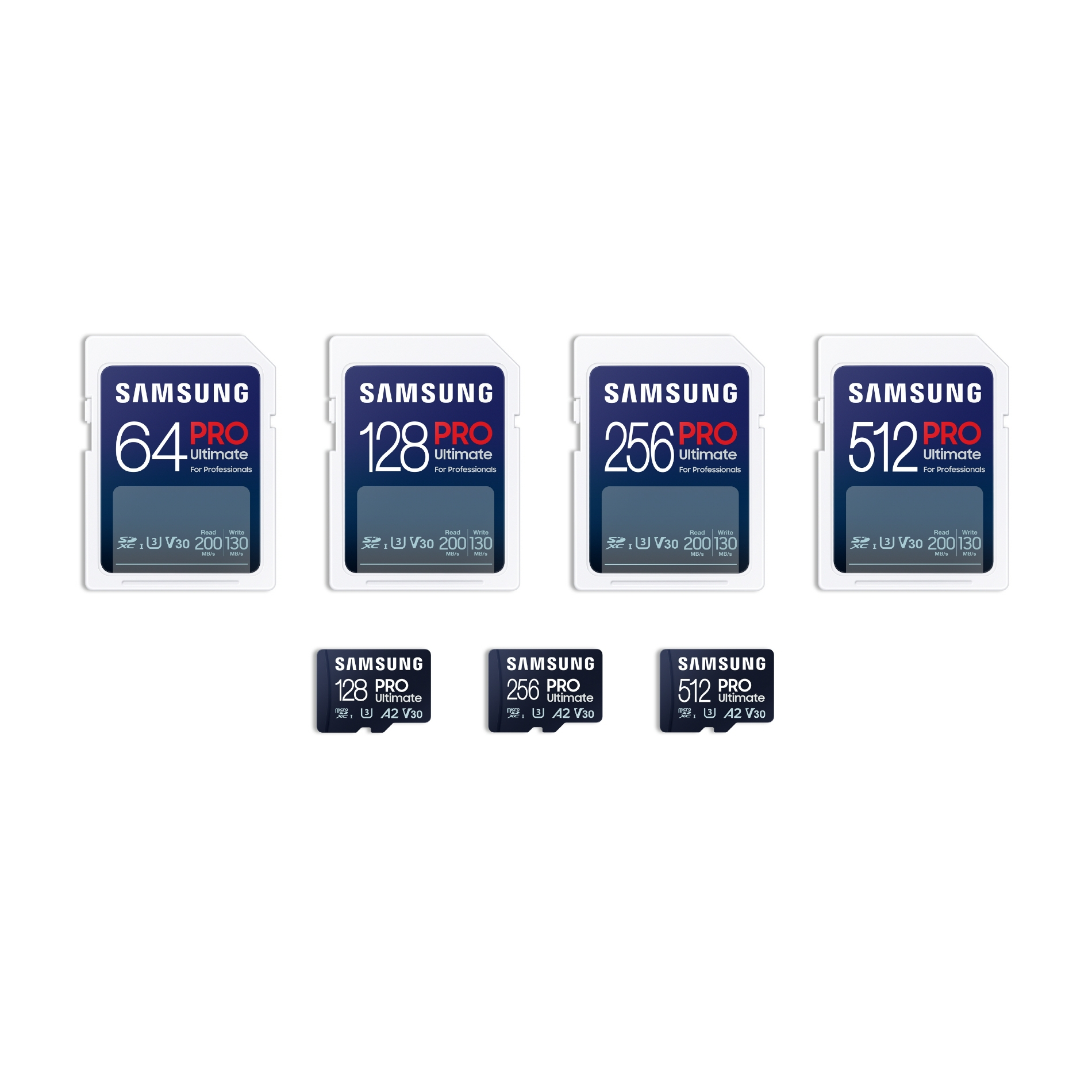 삼성전자가 속도와 안정성을 강화한 SD카드와 마이크로 SD카드 신제품 'PRO ULtimate'를 출시했다./사진제공=삼성전자