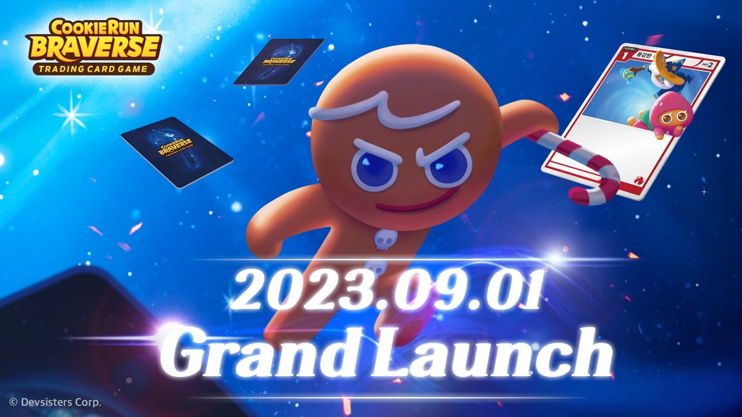 데브시스터즈가 트레이딩 카드 게임 '쿠키런: 브레이버스'를 1일 국내에서 정식 출시했다. / 사진제공=데브시스터즈