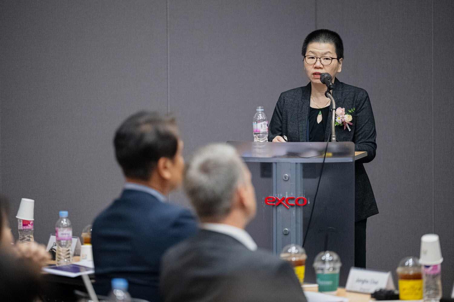 국제소방안전박람회에 참석해 연설 중인 용식잉(Yong Seek Ying) FM글로벌 아시아 태평양 디비전 엔지니어링 매니저. 사진 제공=FM글로벌