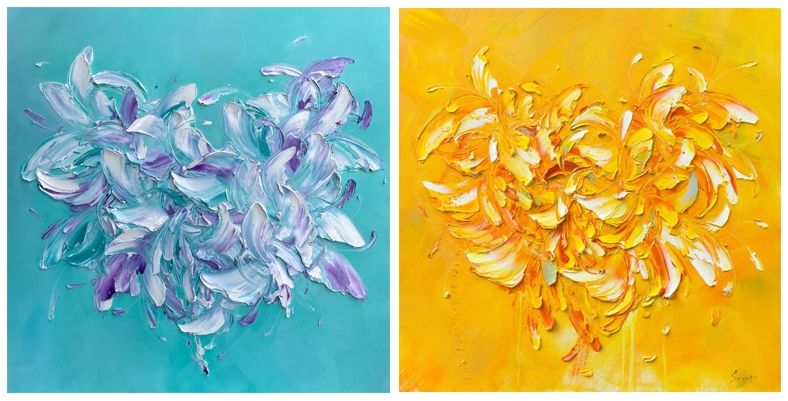 ▲경계의미학 Heart Heart 72.7x72.7 oil on canvas 2023