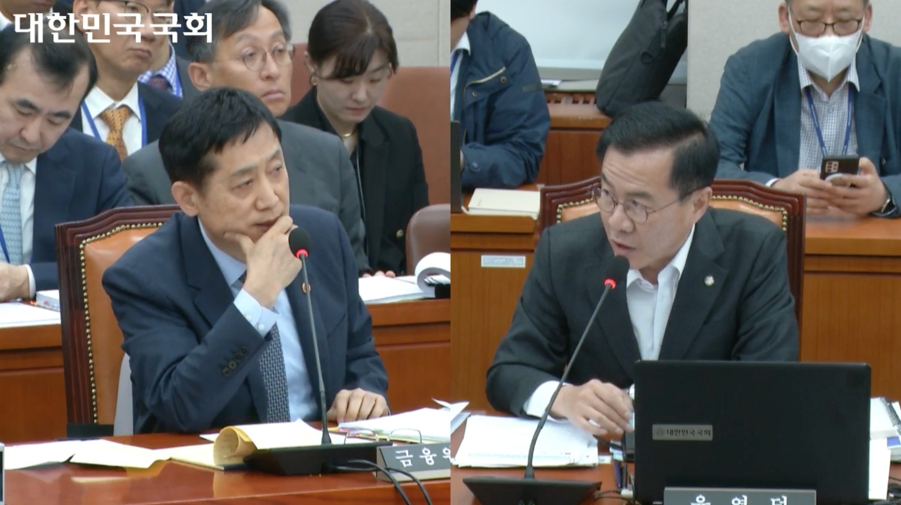김주현 금융위원장이 11일 국회 정무위원회 국정감사에 참석해 질의에 답변하고 있다. /사진제공=국회인터넷의사시스템 갈무리