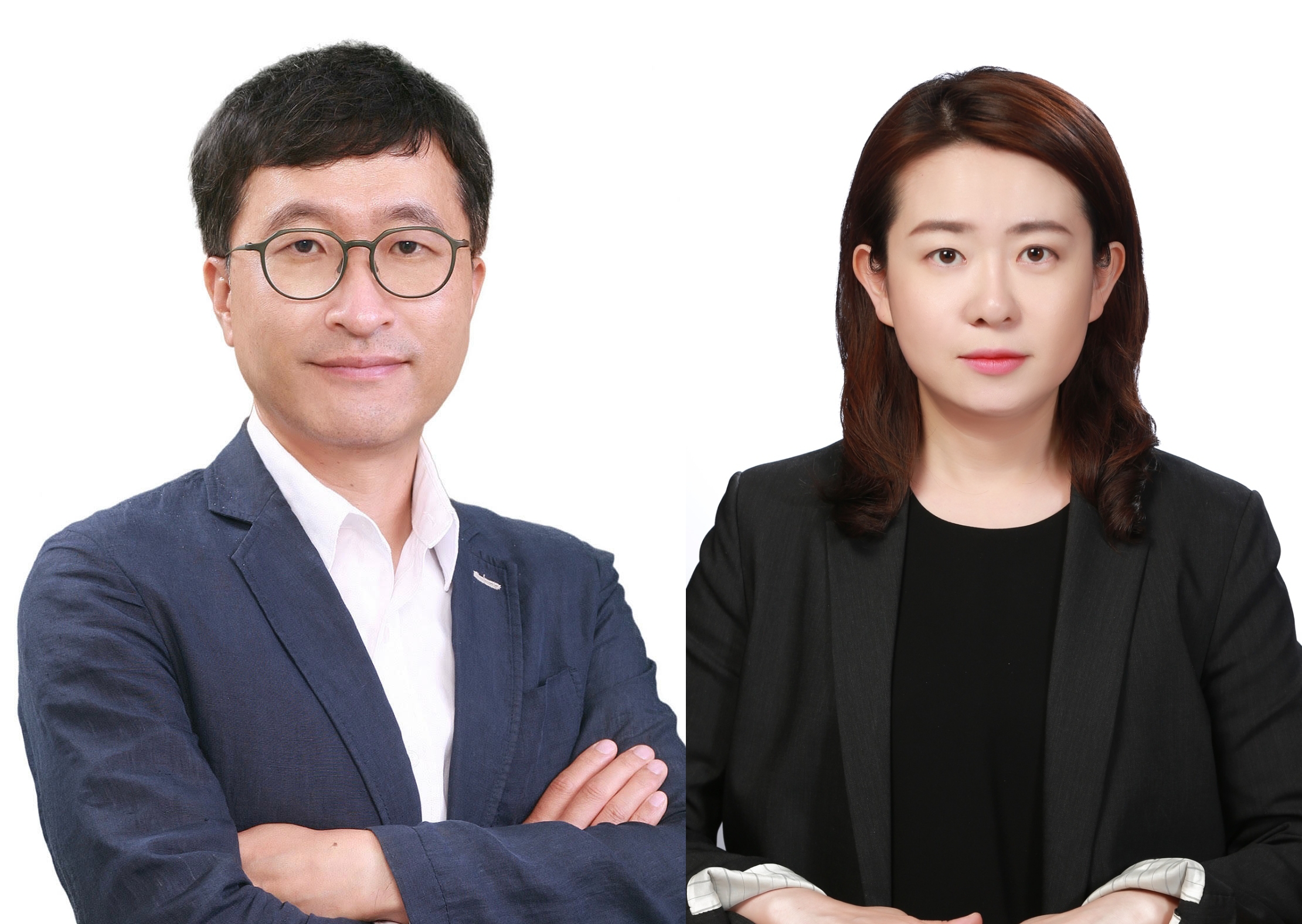 (왼쪽부터)남재관 경영전략부문장(부사장)과 김동희 신임 IR실장. / 사진제공=컴투스