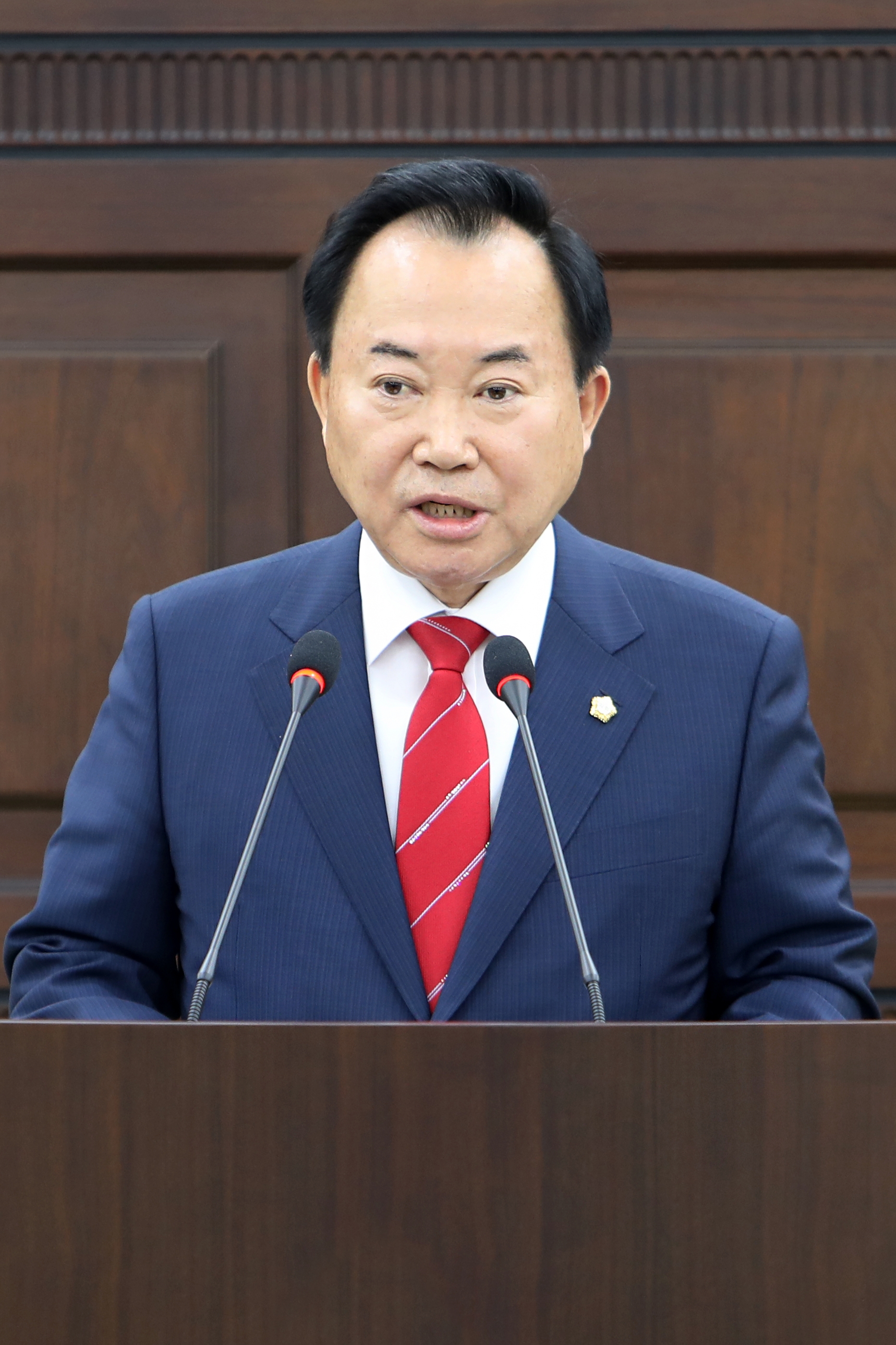 소재권 중구의회 의원이 자유 5분발언을 펼치는 모습./사진제공=중구의회