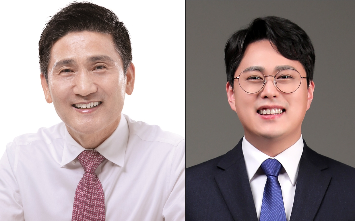 용산구의회 김성철 예산결산특별위원회 위원장(왼쪽),함대건 부위원장./사진제공=용산구의회