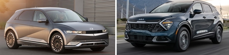 아이오닉5(왼쪽)과 스포티지