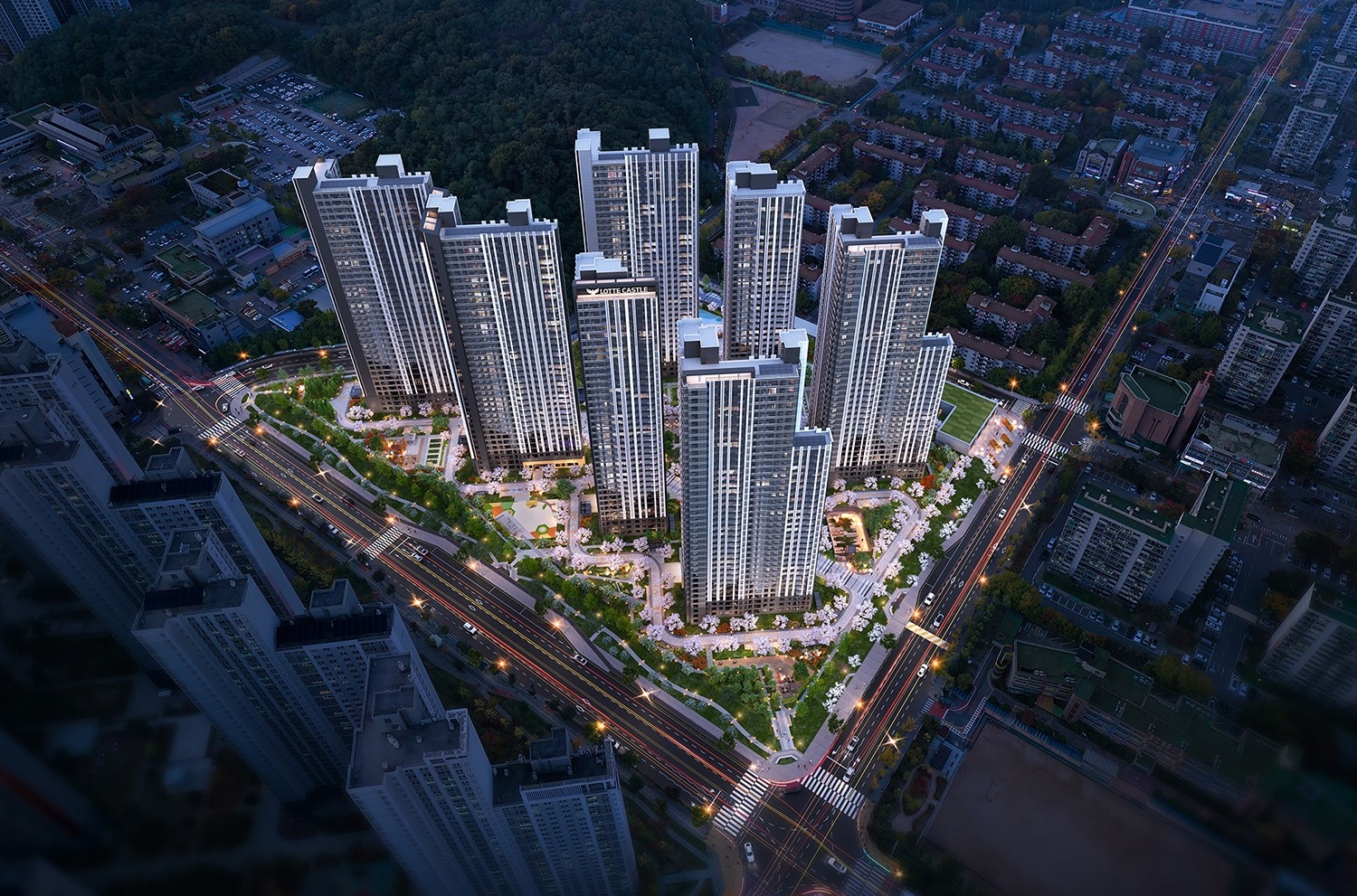 롯데캐슬 시그니처 중앙 단지조감도 / 사진제공=롯데건설