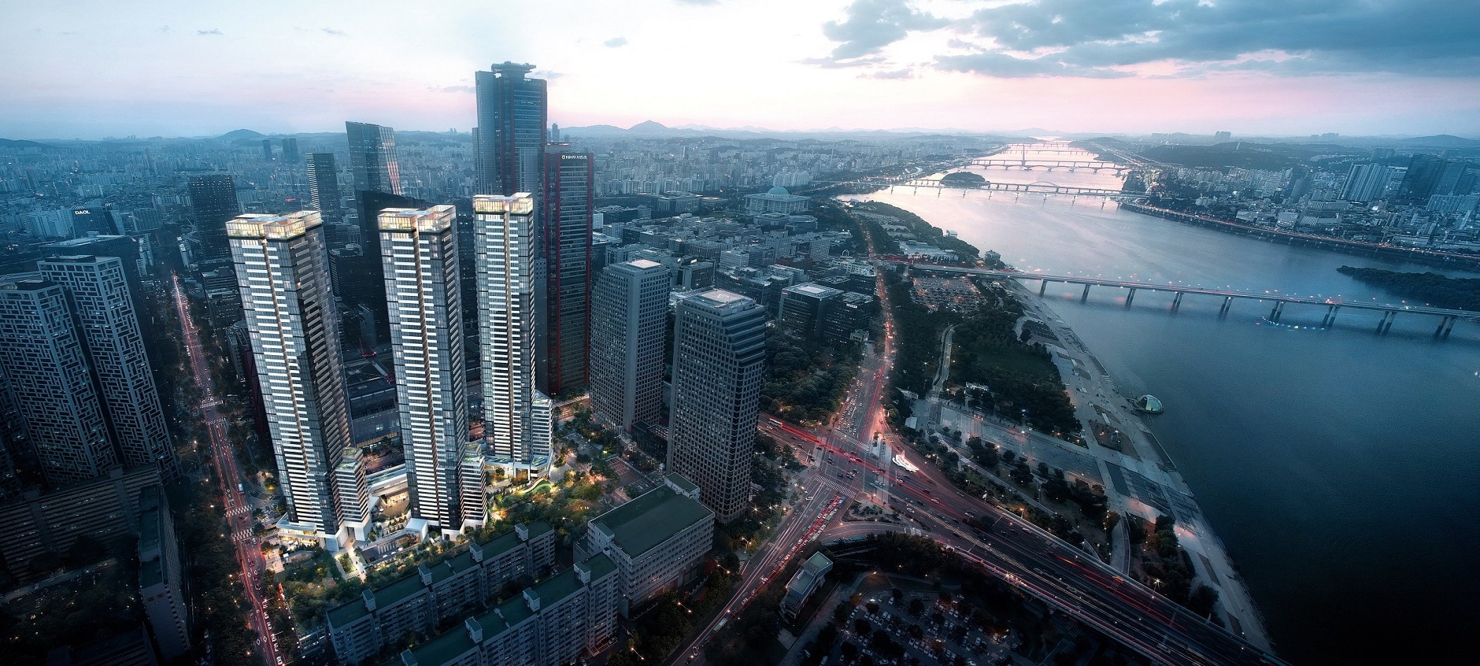 여의도 한강아파트를 재건축해 지어질 '써밋 더 블랙 에디션' 단지조감도 / 사진제공=대우건설