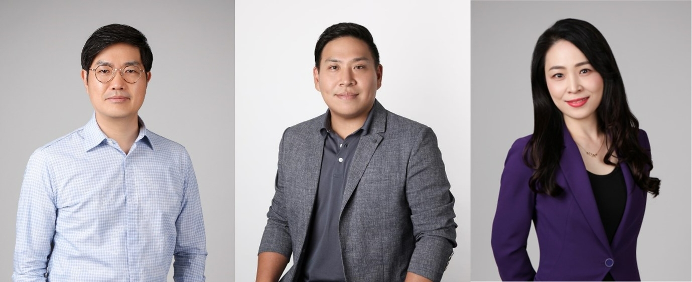 (왼쪽부터) 맹두진 사장, 박상호 전무, 박은수 전무. /사진제공=에이티넘인베스트먼트