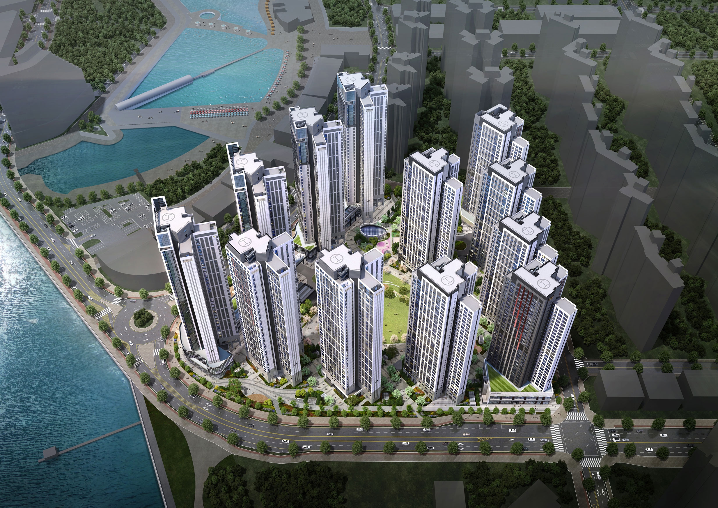 힐스테이트 더웨이브시티 조감도./사진제공=현대건설