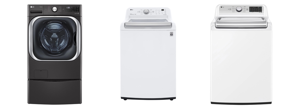 컨슈머리포트가 '2023 최고의 대용량 세탁기'로 선정한 LG전자 세탁기. 왼쪽부터 드럼, 통돌이, 교반식./사진 = LG전자