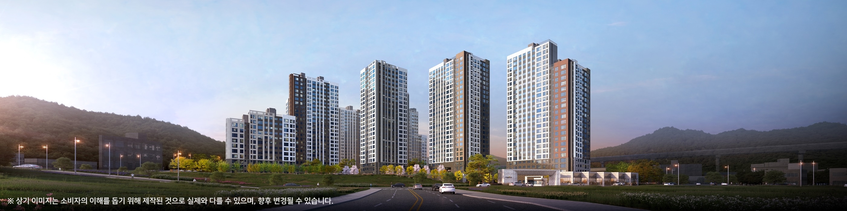 두산위브더제니스 센트럴 용인 단지투시도