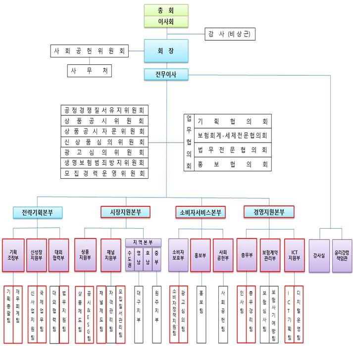 생명보험협호 조직개편안.(2024.02.28.)/제공=생명보험협회