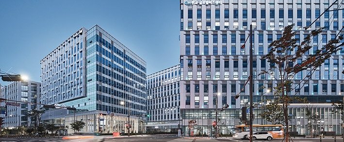 판교 제2테크노벨리 글로벌비즈센터.사진제공=해안건축