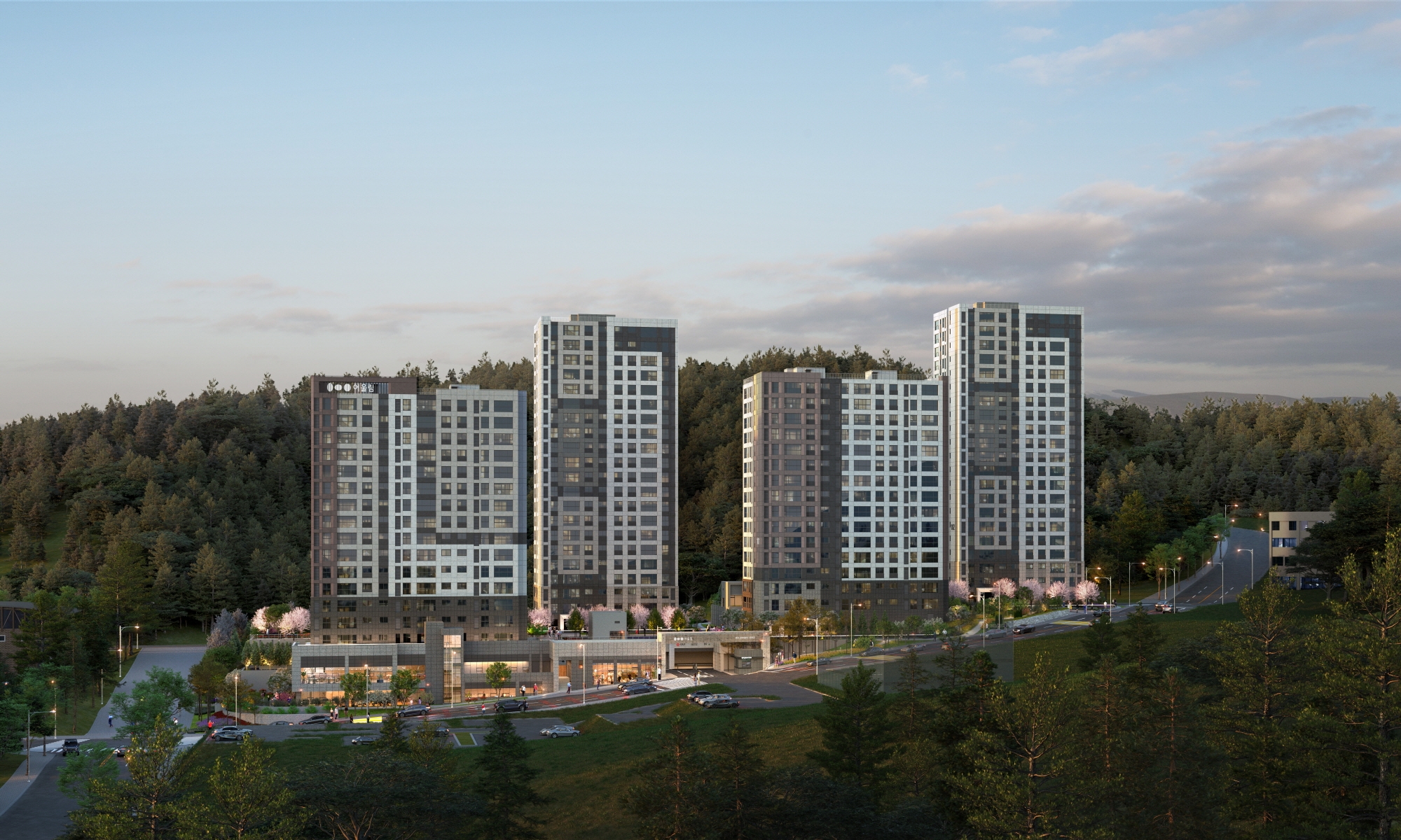 분당 금호어울림 그린파크 단지투시도