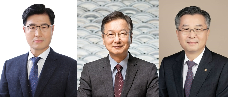 왼쪽부터 이상균 HD현대중공업 사장, 최성안 삼성중공업 대표이사 부회장, 권혁웅 한화오션 대표이사 부회장./사진 = 각 사